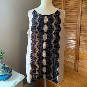 LOFT eyelash crepe shell